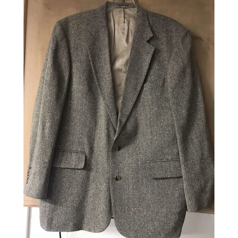 Holbrook Suit Jacket 44L 100%‎ Silk Tweed